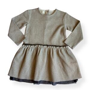 Zara Girls Sparkly Long-Sleeve Dress 2/3